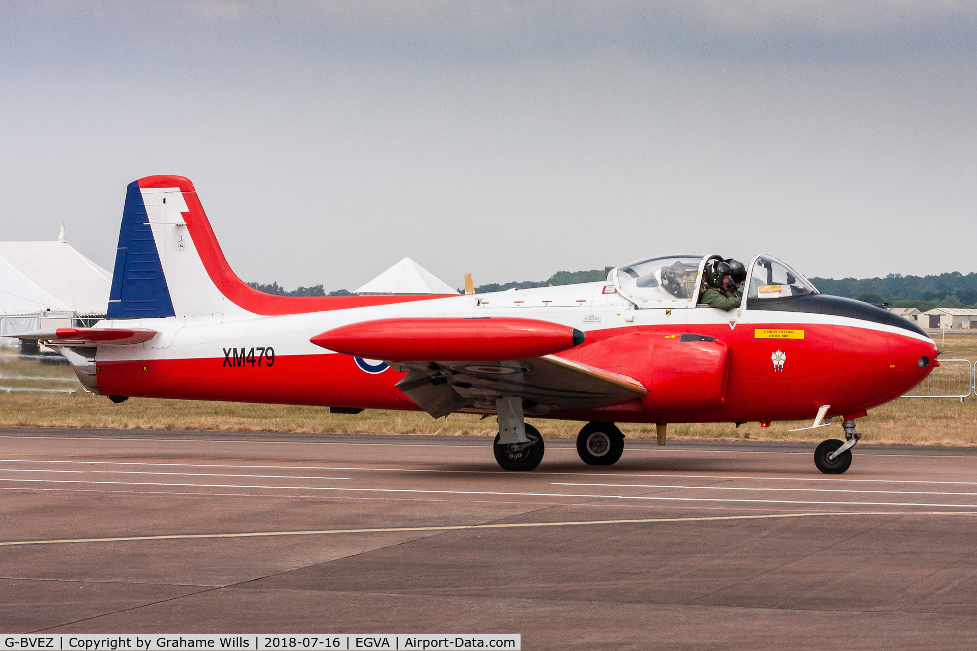 G-BVEZ, 1960 Hunting P-84 Jet Provost T.3A C/N PAC/W/9287, Hunting Jet Provost T3A XM479 (G-BVEZ) Newcastle Jet Provost Group, Fairford 16/7/18