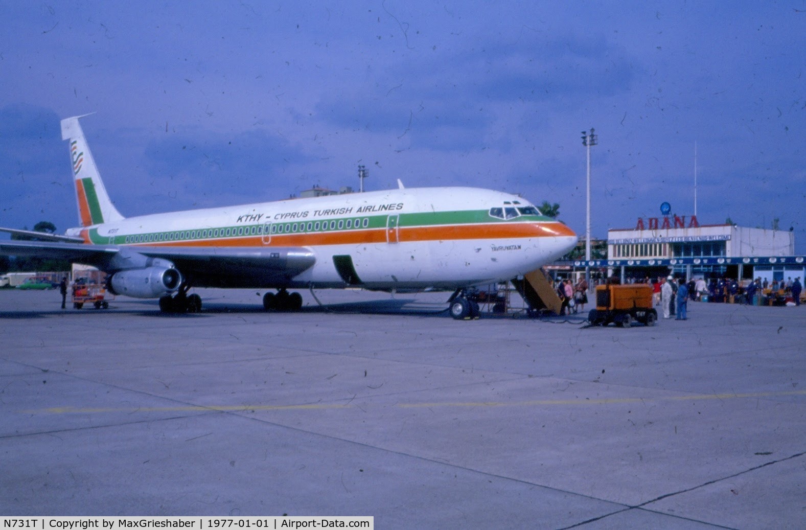 N731T, 1962 Boeing 720-027 C/N 18423, 1977 in Turkey, Cyprus Turkish Airlines