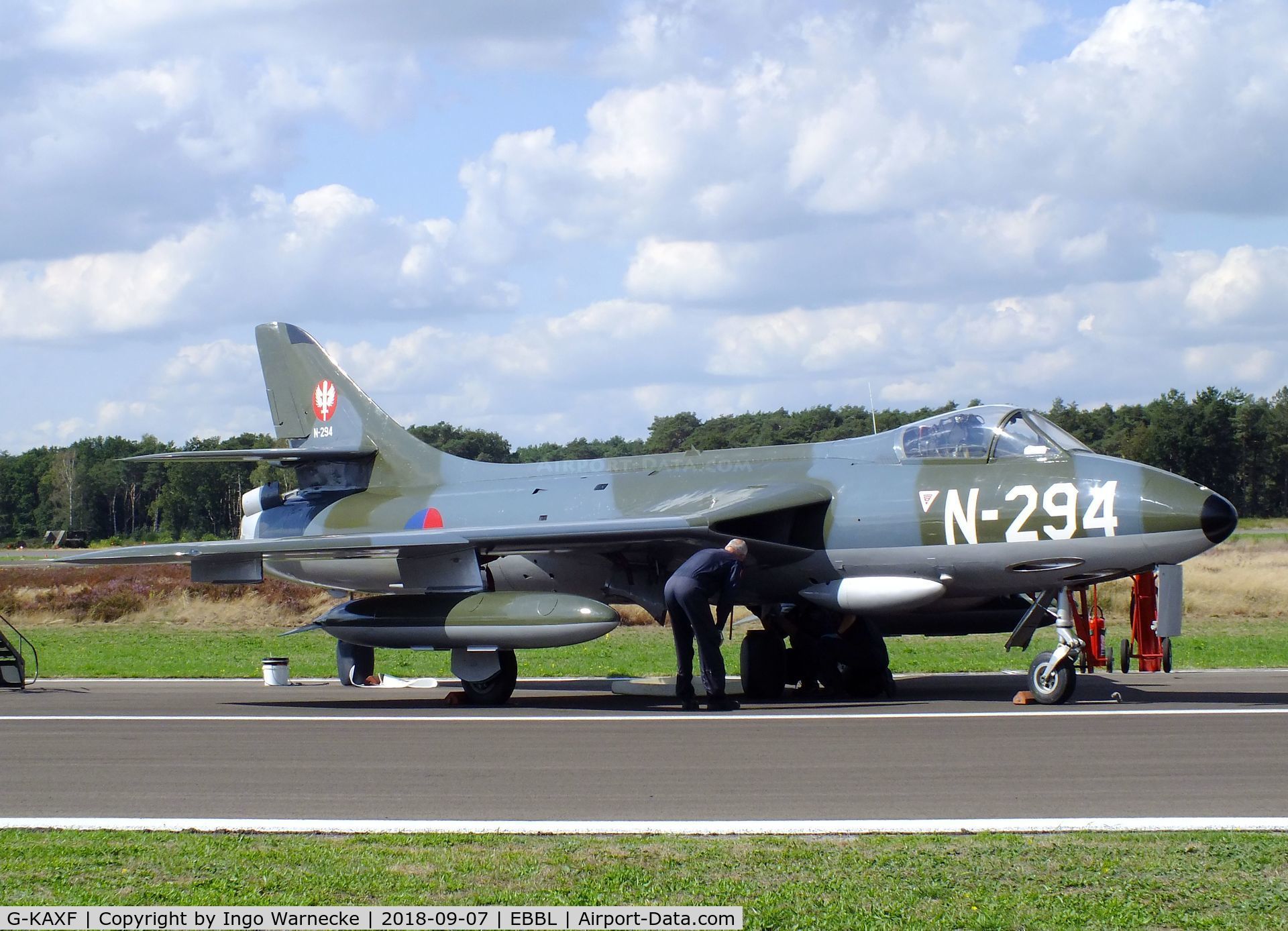 G-KAXF, 1956 Hawker Hunter F.6A C/N S4/U/3361, Hawker Hunter F6A at the 2018 BAFD spotters day, Kleine Brogel airbase