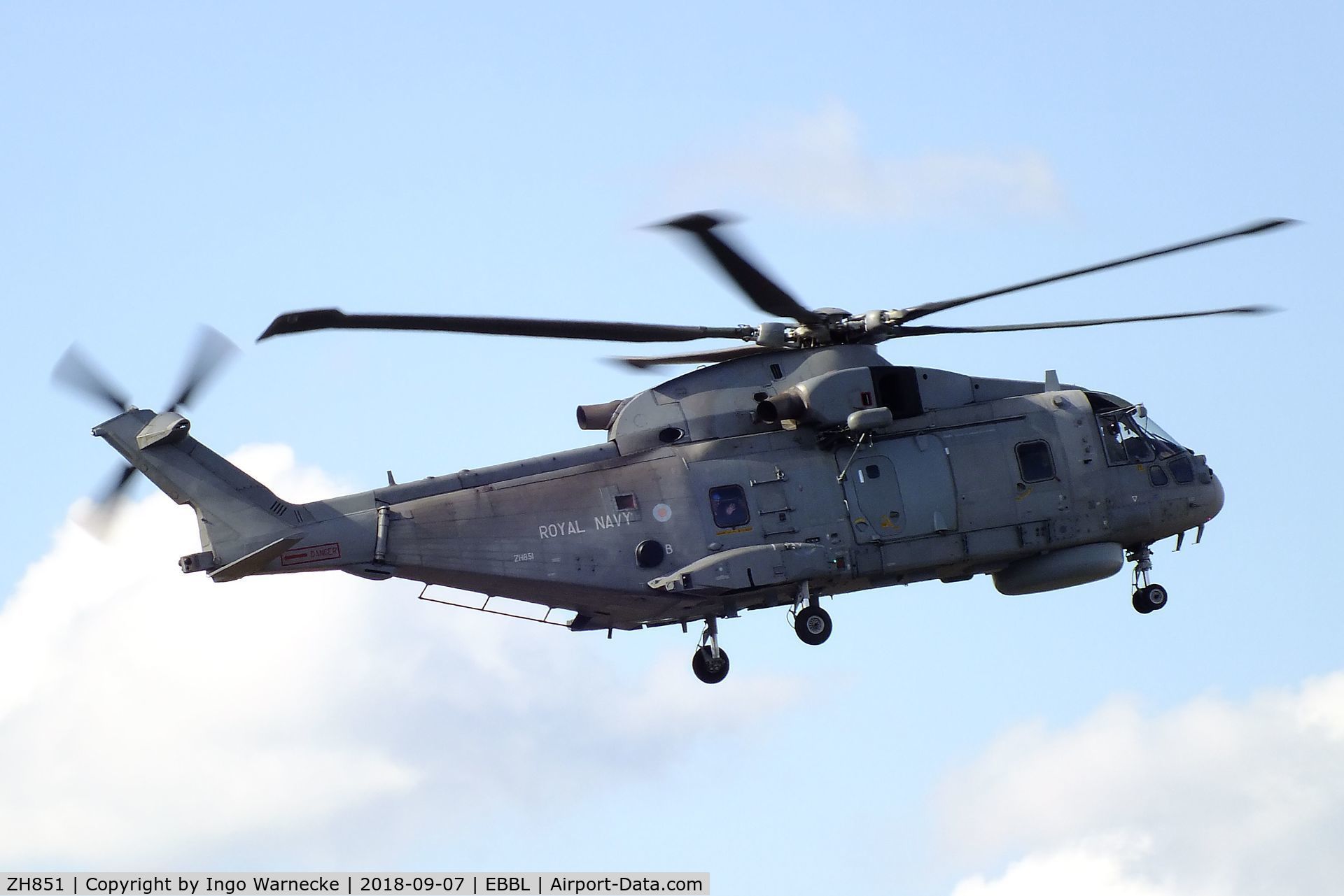 ZH851, 2001 AgustaWestland EH-101 Merlin HM.2 C/N 50127/RN31/MCSP22, AgustaWestland EH101 Merlin HM2 of the Royal Navy at the 2018 BAFD spotters day, Kleine Brogel airbase