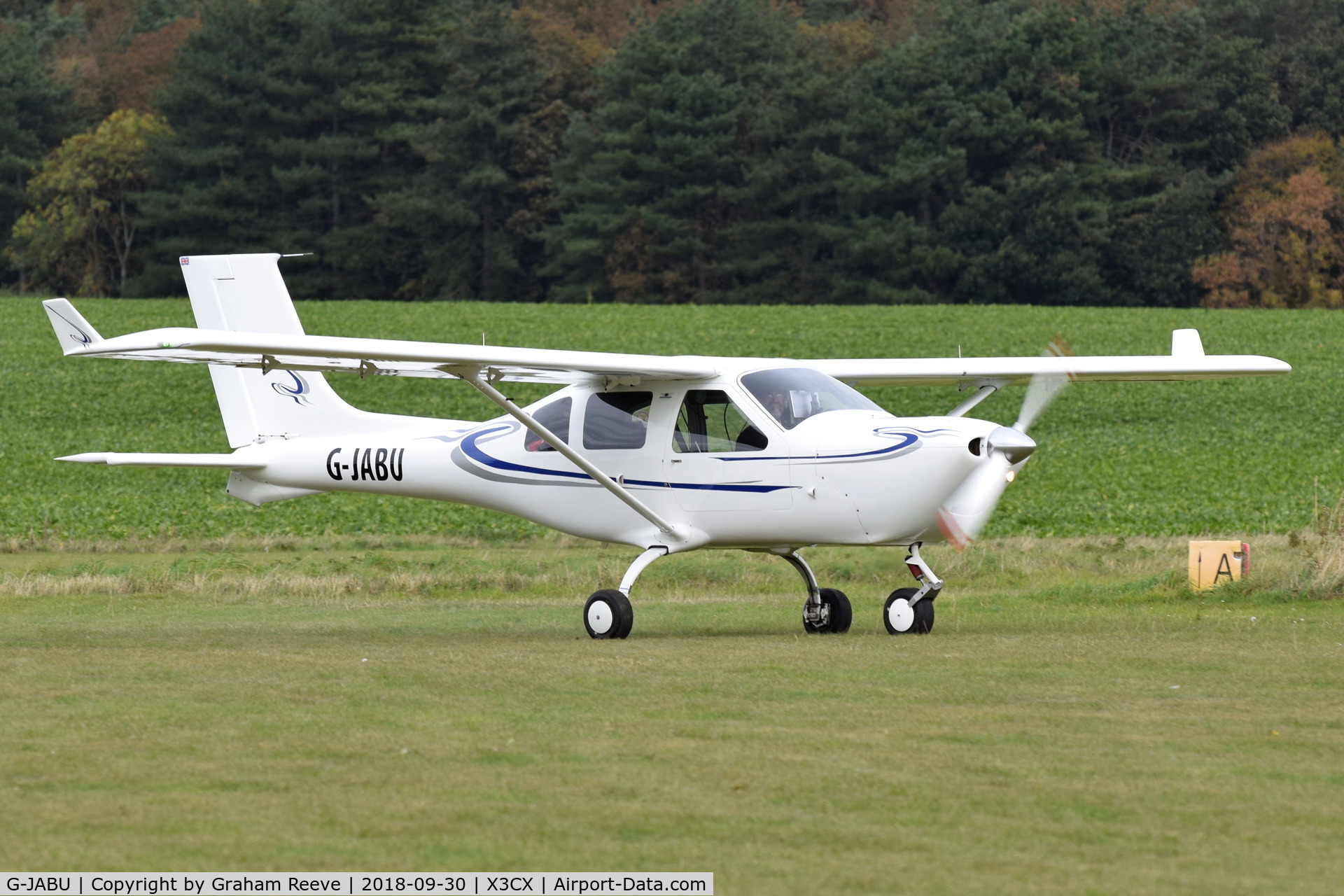 G-JABU, 2006 Jabiru J430 C/N PFA 336-14515, Just landed at Northrepps.