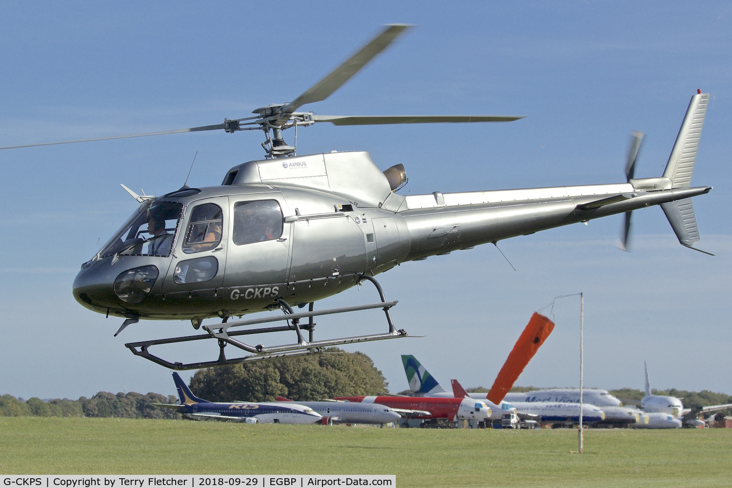 G-CKPS, Aerospatiale AS-350B-2 Ecureuil C/N 2109, During 2018 Cotswold Revival at Kemble