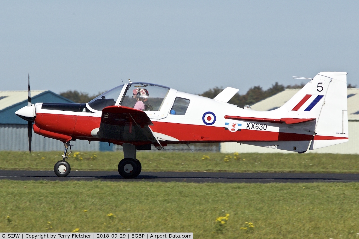 G-SIJW, 1974 Scottish Aviation Bulldog Series 120 Model 121 C/N BH120/295, During 2018 Cotswold Revival at Kemble
