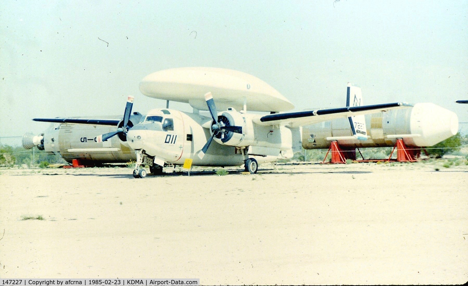 147227, Grumman E-1B Tracer (G-117) C/N 26, PRIOR TO RESTORATION AND NEW PAINT