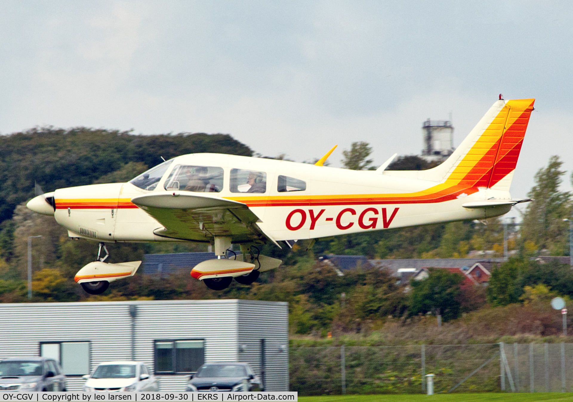 OY-CGV, 1974 Piper PA-28-180 Archer C/N 28-7505088, Ringsted 30.9.2018