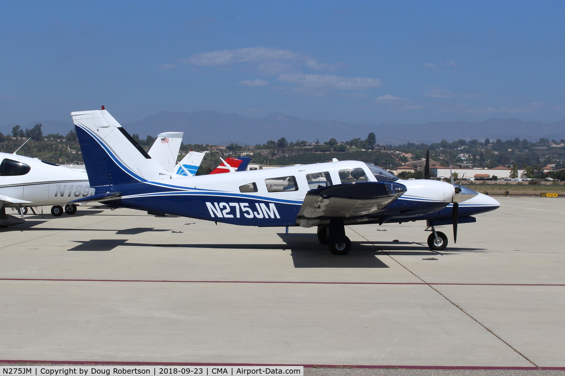 N275JM, Piper PA-34-220T C/N 34-8133221, Piper PA-34 220T SENECA II, 2 Continental TSIO-360 220 Hp each, on CMA Transient Ramp