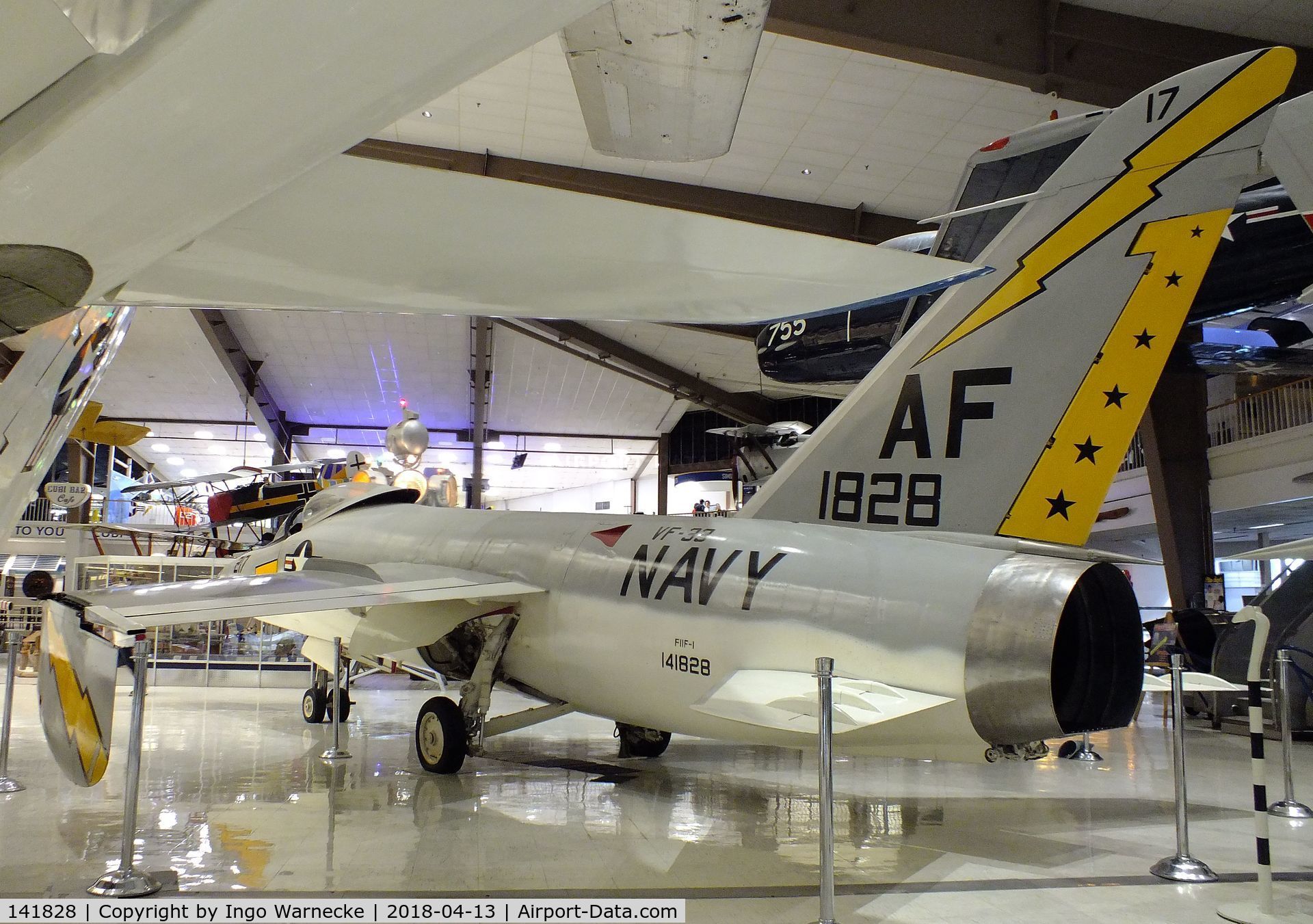 141828, Grumman F11F-1 Tiger C/N 145, Grumman F11F-1 (F-11A) Tiger at the NMNA, Pensacola FL