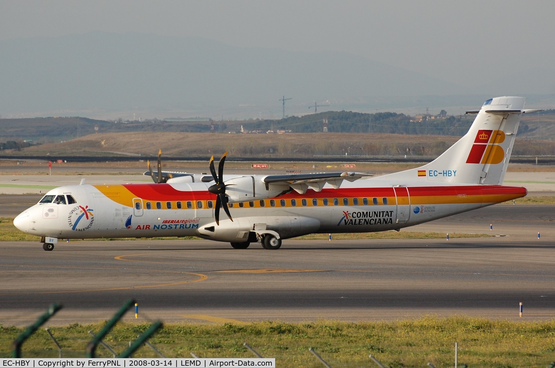 EC-HBY, 1999 ATR 72-212A C/N 578, Air Nostrum ATR72 taxying for departure