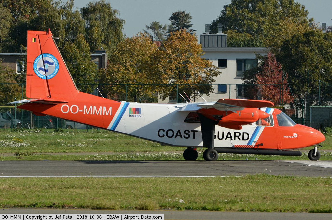 OO-MMM, 1975 Britten-Norman BN-2A-21 Islander C/N 468, At Antwerp Airport.