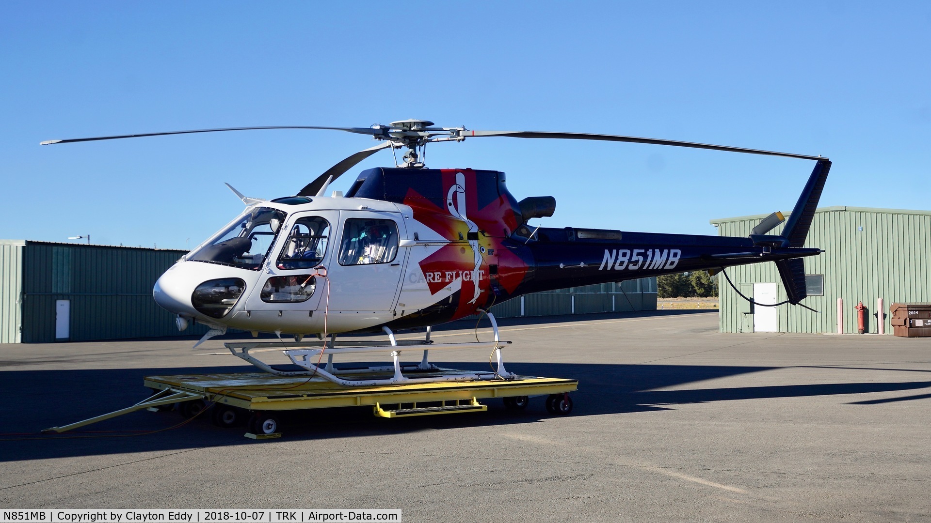 N851MB, 2011 Eurocopter AS-350B-3 Ecureuil Ecureuil C/N 7236, Truckee Airport California 2018.