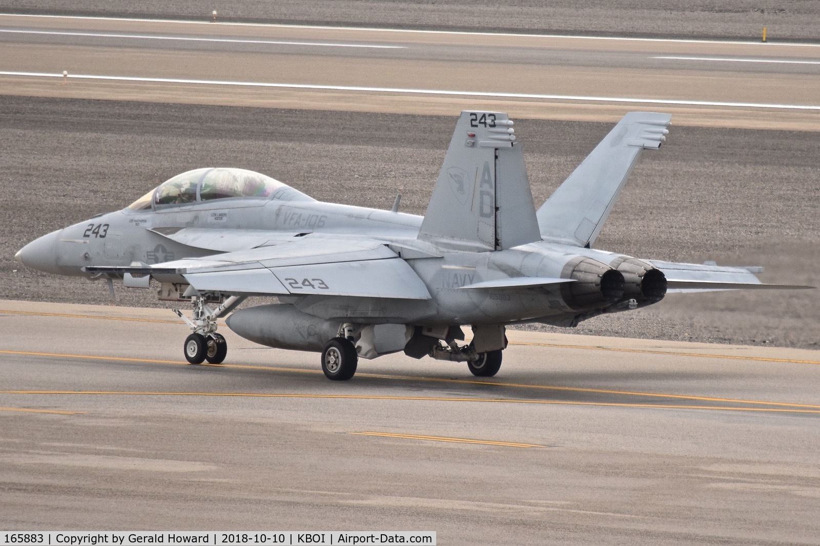 165883, Boeing F/A-18F Super Hornet C/N F043, VFA-106 “Gladiators”, NAS Oceana, Virginia Beach, VA.