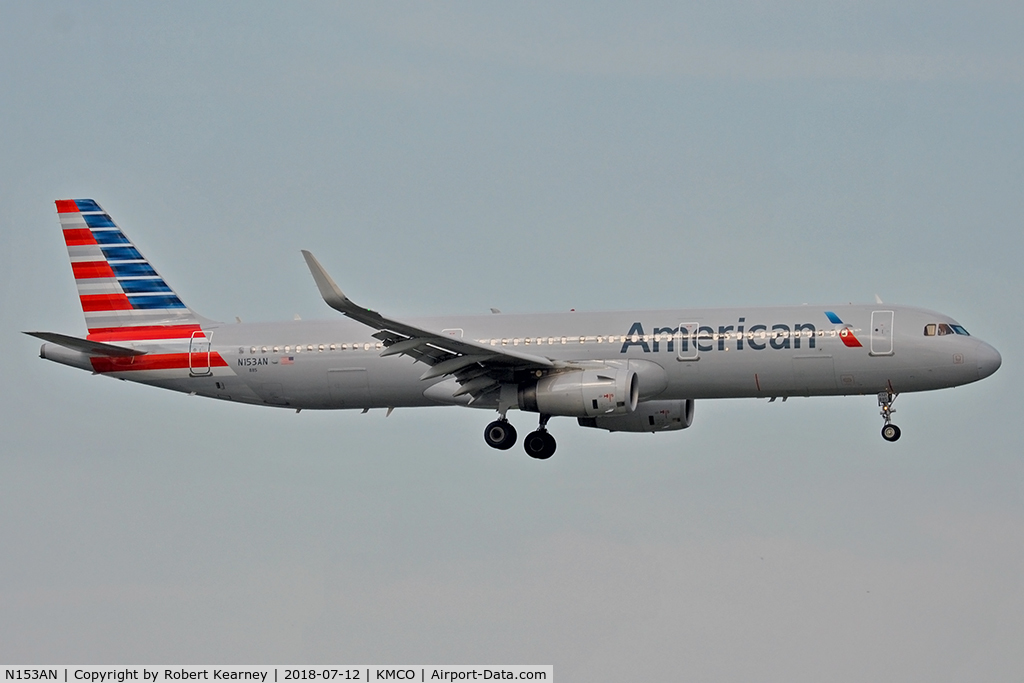 N153AN, 2015 Airbus A321-231 C/N 6908, On short final r/w 18R