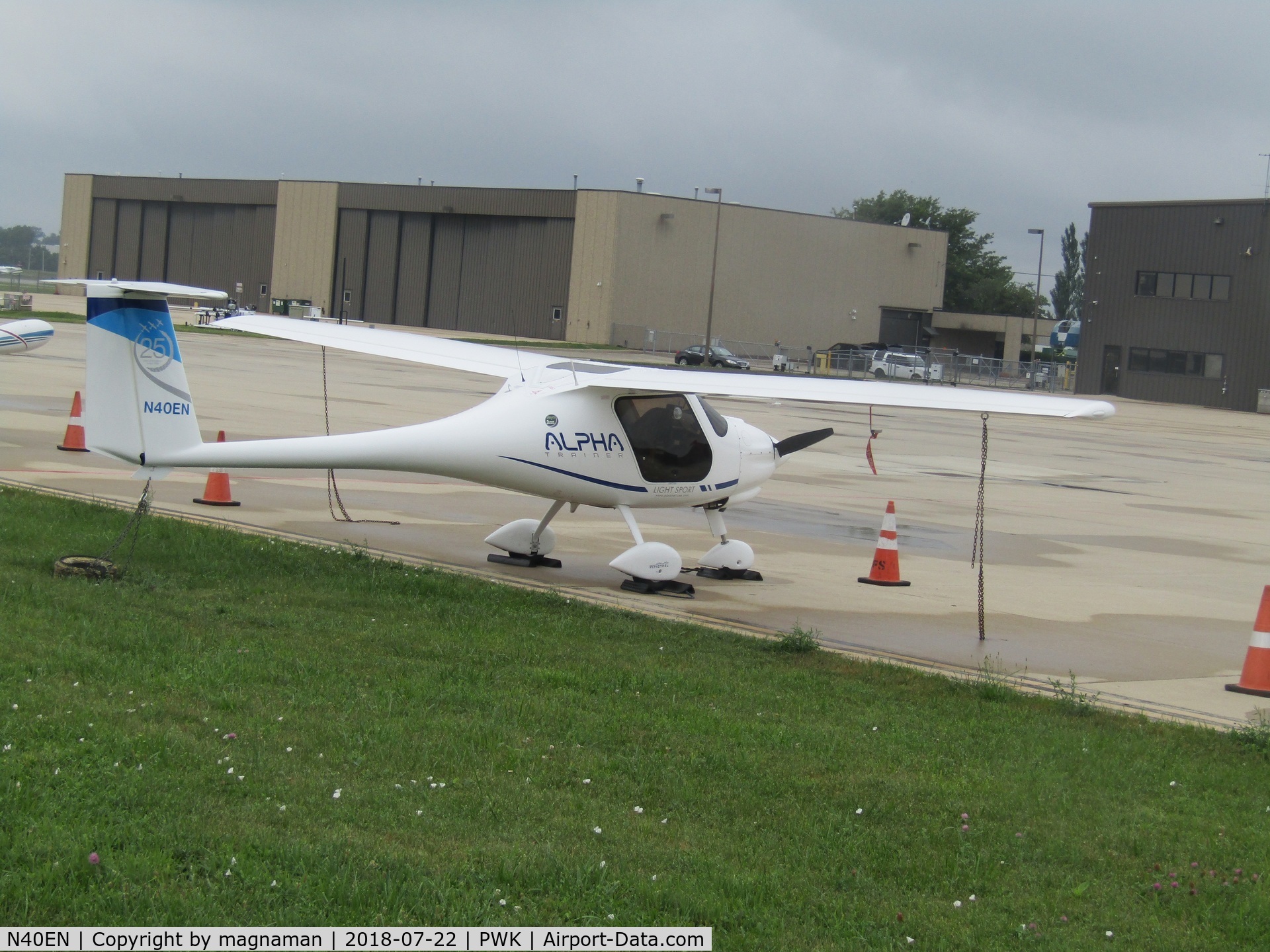 N40EN, 2014 Pipistrel Alpha Trainer C/N 683 AT 912 LSA, on ramp by terminal