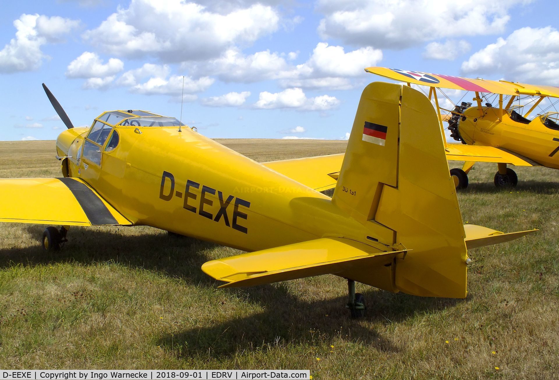 D-EEXE, Heliopolis Gomhouria Mk.6 (Bu-181) C/N 148, Heliopolis Gomhouria Mk6 (reengined post war Bücker Bü 181 Bestmann) at the 2018 Flugplatzfest Wershofen