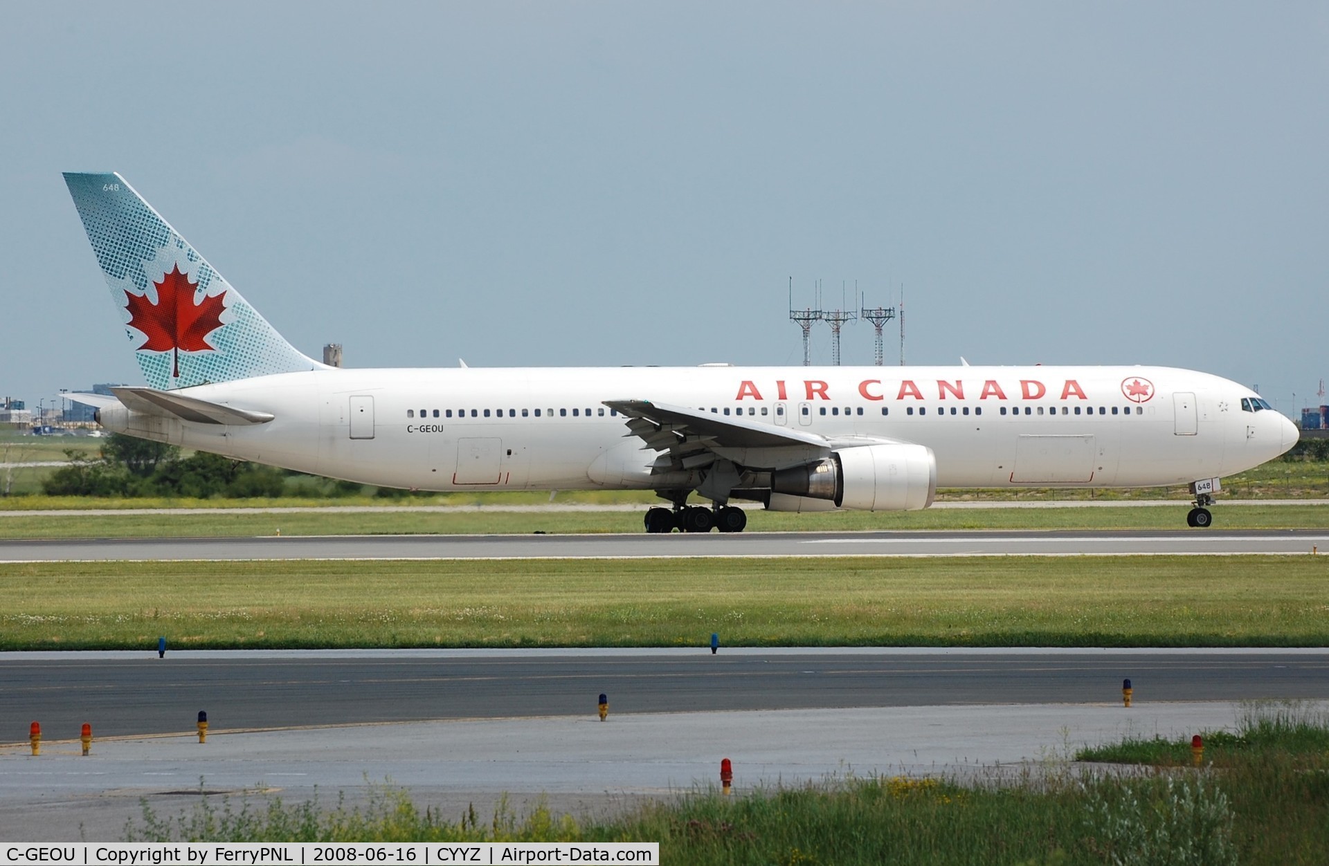 C-GEOU, 1999 Boeing 767-375 C/N 30108, Air Canada B763 with white fuselage.