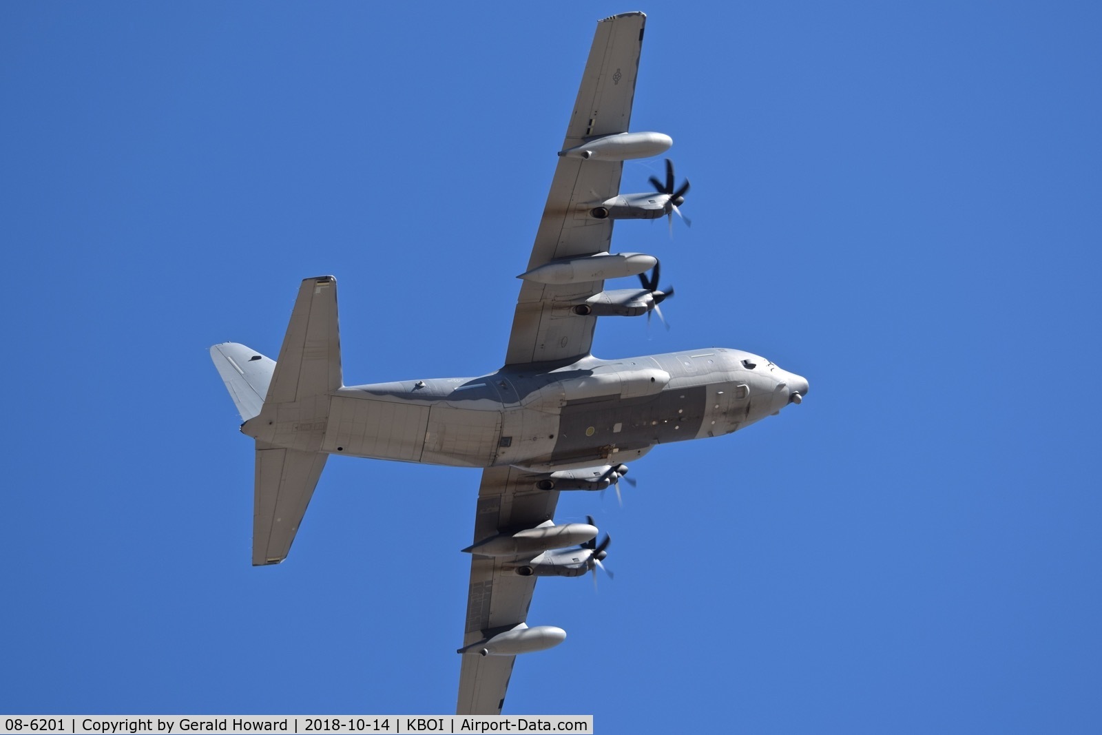 08-6201, 2008 Lockheed Martin MC-130J Commando II C/N 382-5680, Departing BOI.  27th Special OPS Wing, 522nd Special OPS Sq., Cannon AFB, NM.