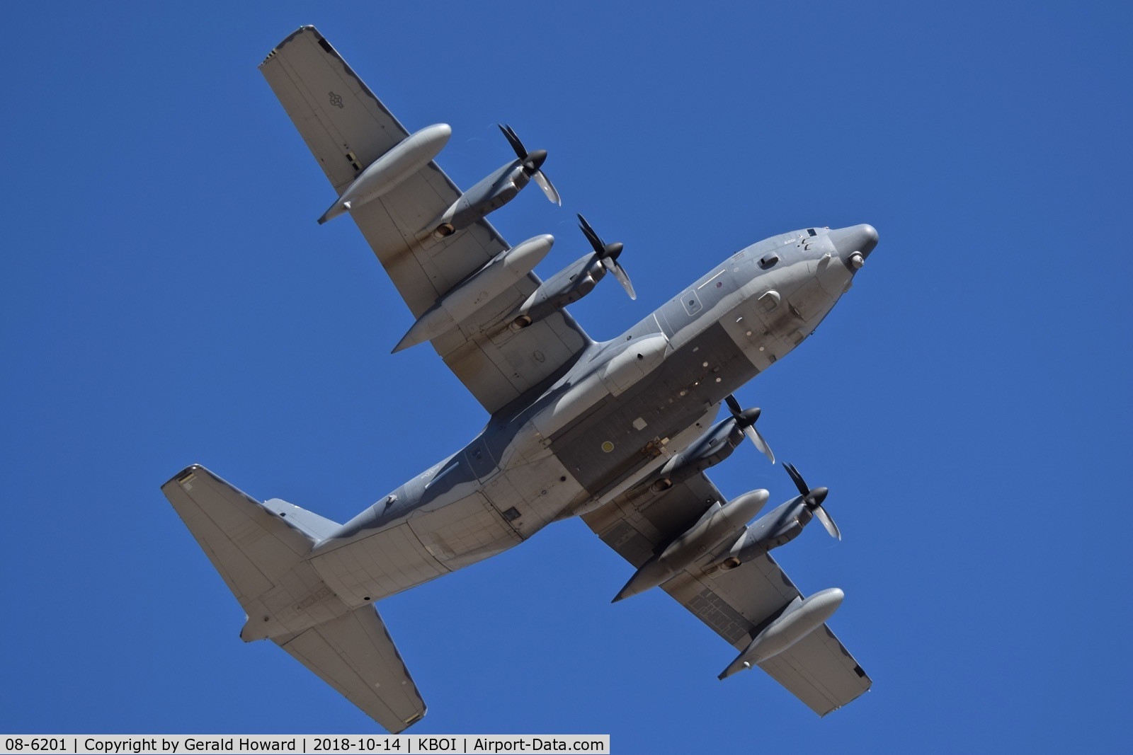 08-6201, 2008 Lockheed Martin MC-130J Commando II C/N 382-5680, Departing BOI.  27th Special OPS Wing, 522nd Special OPS Sq., Cannon AFB, NM.