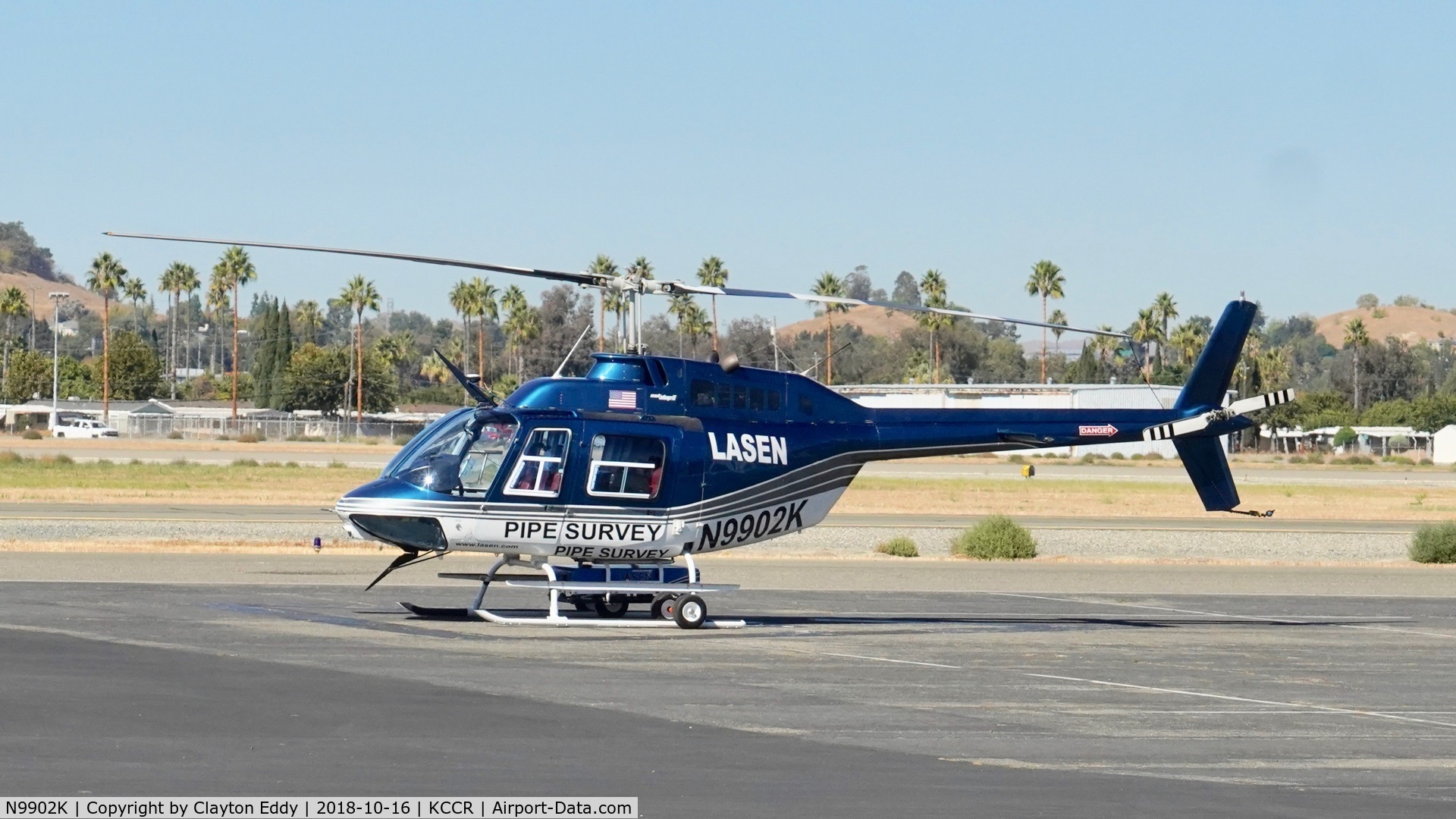 N9902K, 1975 Bell 206B JetRanger C/N 1923, Buchanan Field Concord California 2018.