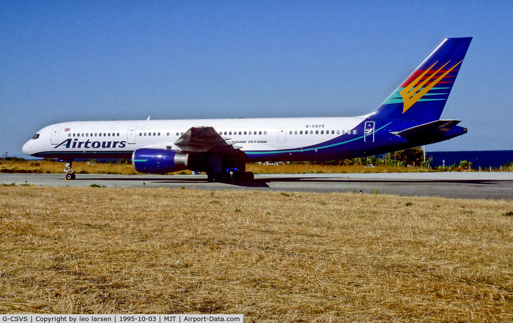 G-CSVS, 1992 Boeing 757-236 C/N 25620, MJT Mytilene 3.10.1995