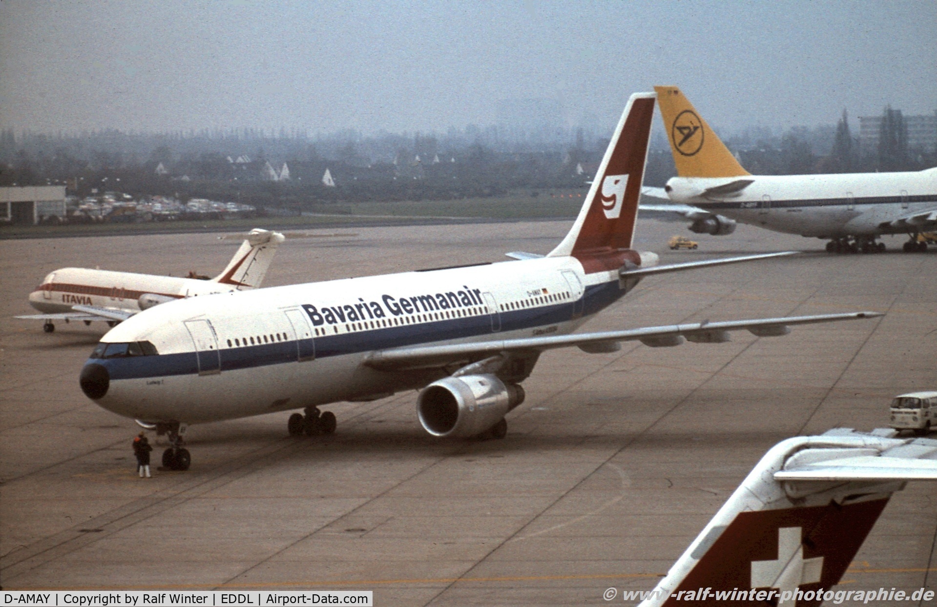 D-AMAY, 1975 Airbus A300B4-2C/103 C/N 020, Airbus A300-100 B4 - Bavaria Germanair 'LudwigI' - D-AMAY - 1990 - DUS