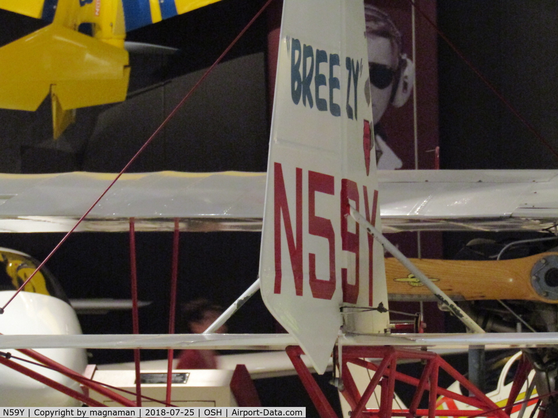N59Y, 1964 Breezy RLU-1 C/N 5537, squeezed in at EAA musuem