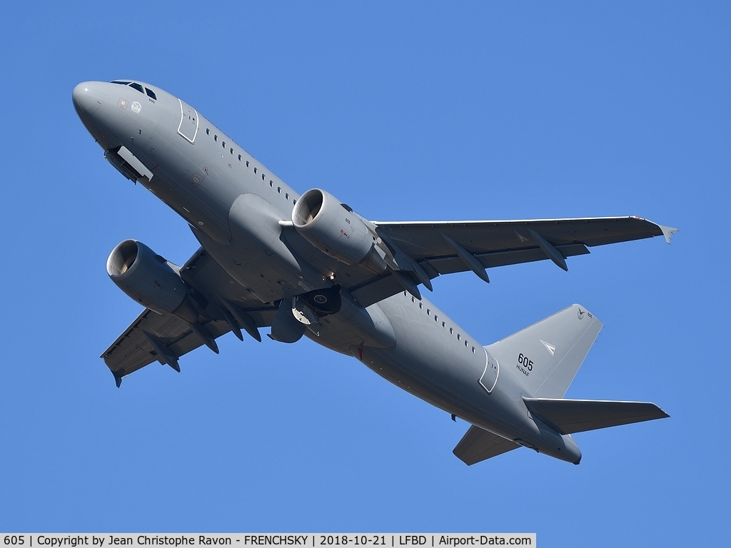 605, 2009 Airbus A319-112 C/N 3865, Hungary Air Force 621 take off runway 23