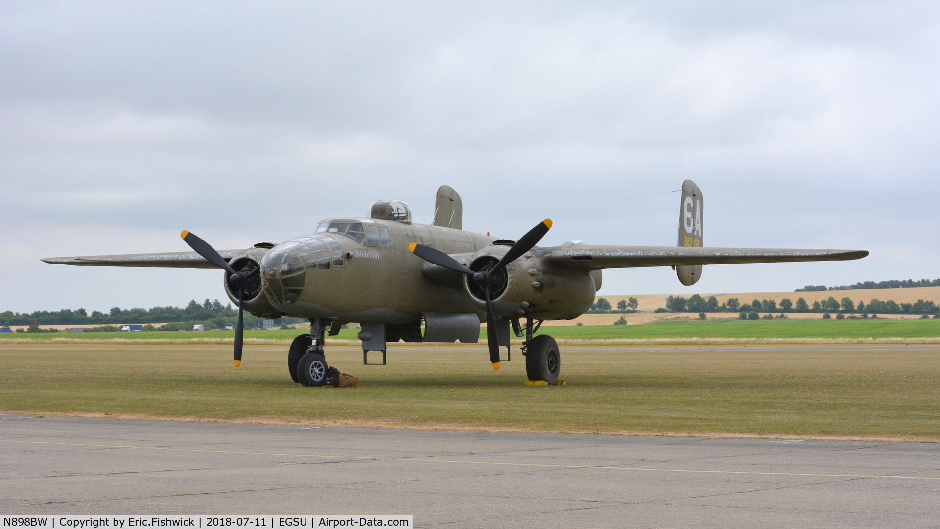 N898BW, 1945 North American TB-25N Mitchell C/N 108-47749 (45-8898), N898BW – 'Axis Nightmare' visiting The Imperial War Museum, Duxford July. 2018.