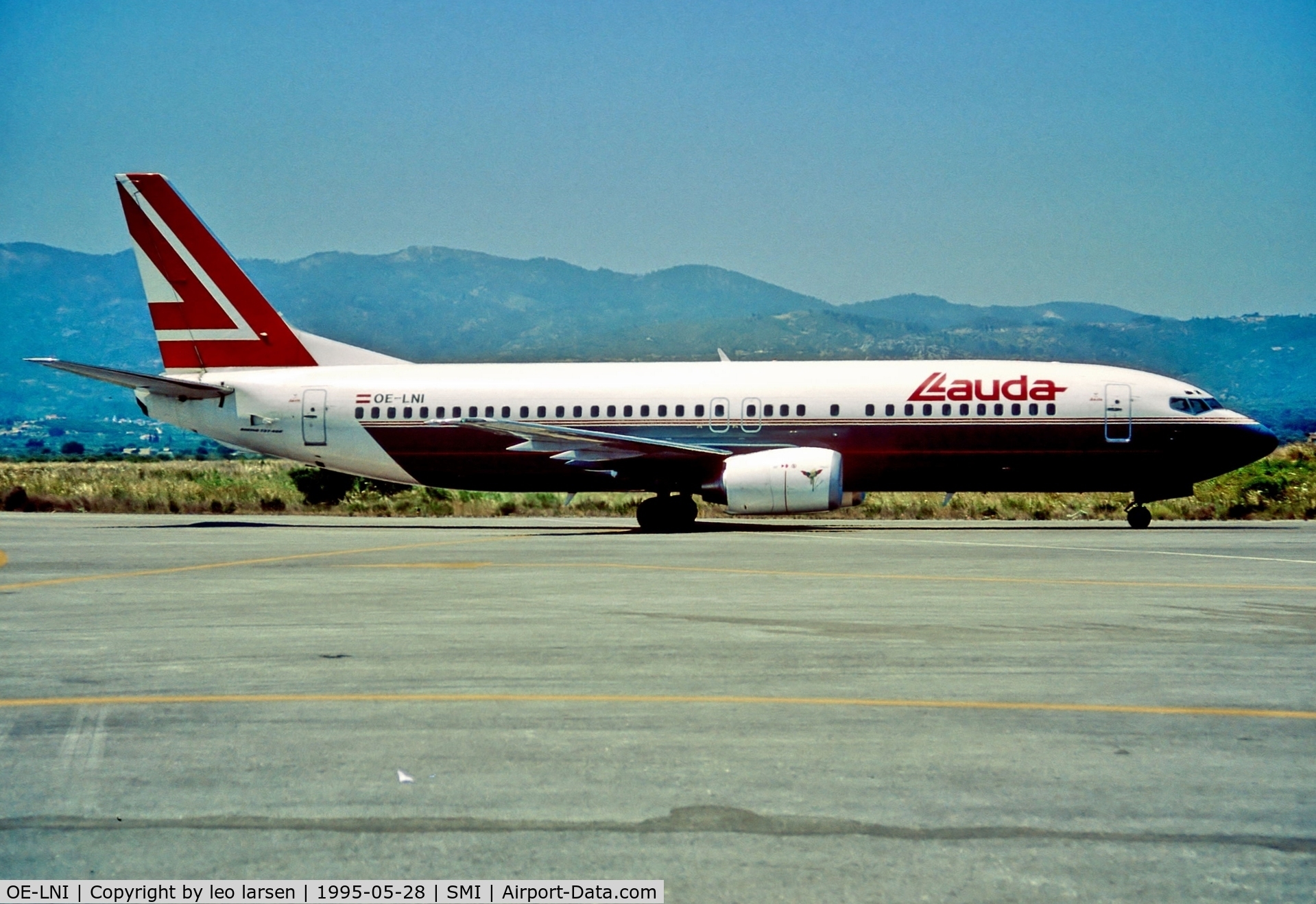 OE-LNI, 1993 Boeing 737-4Z9 C/N 27094, SMI Samos 28.5.1995