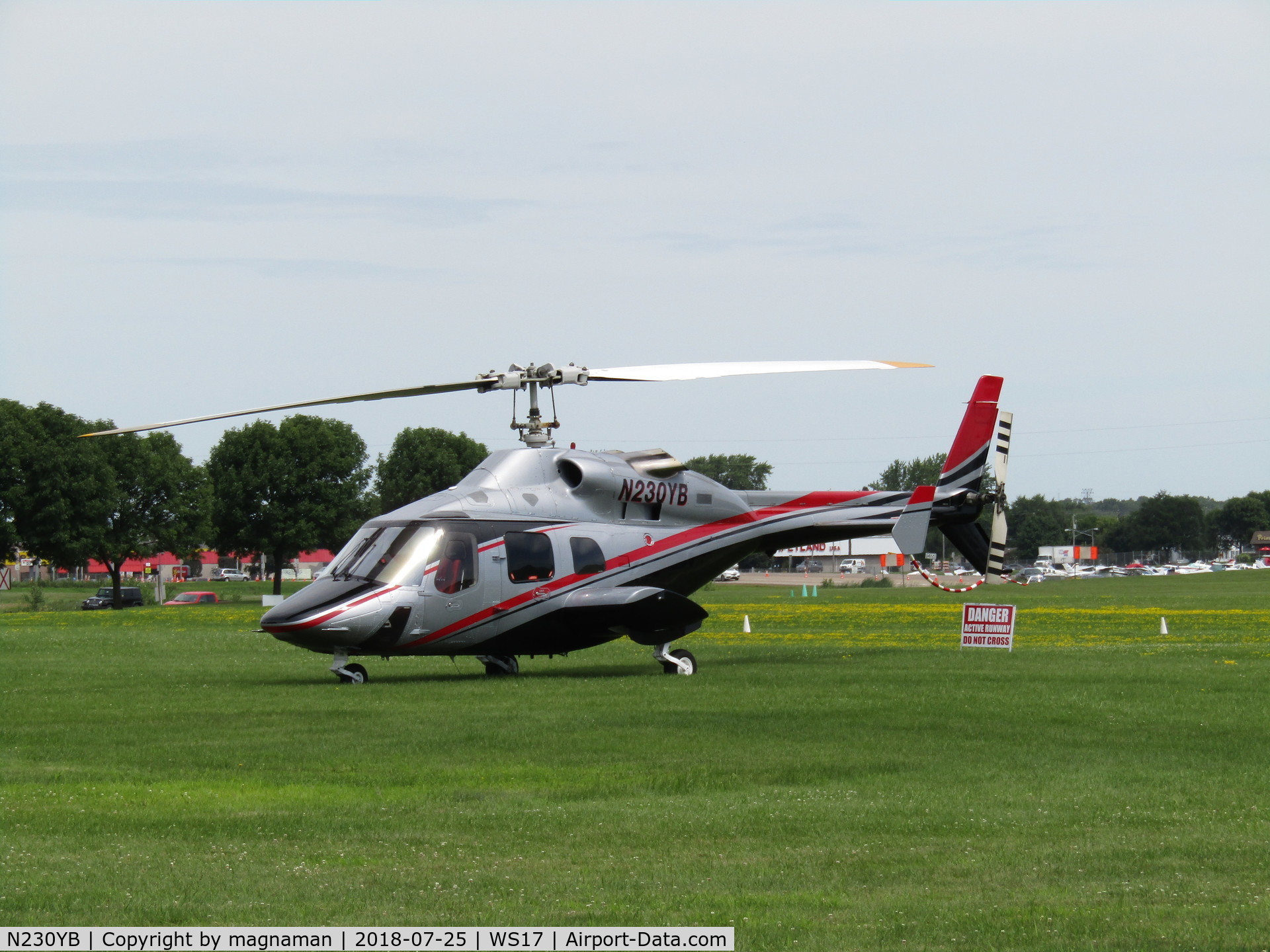 N230YB, 1994 Bell 230 C/N 23023, at pioneer for EAA 18