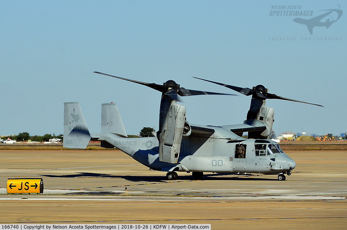 166740, 2008 Bell-Boeing MV-22B Osprey C/N D0105, DFW Skyball displays arriving for the weekend