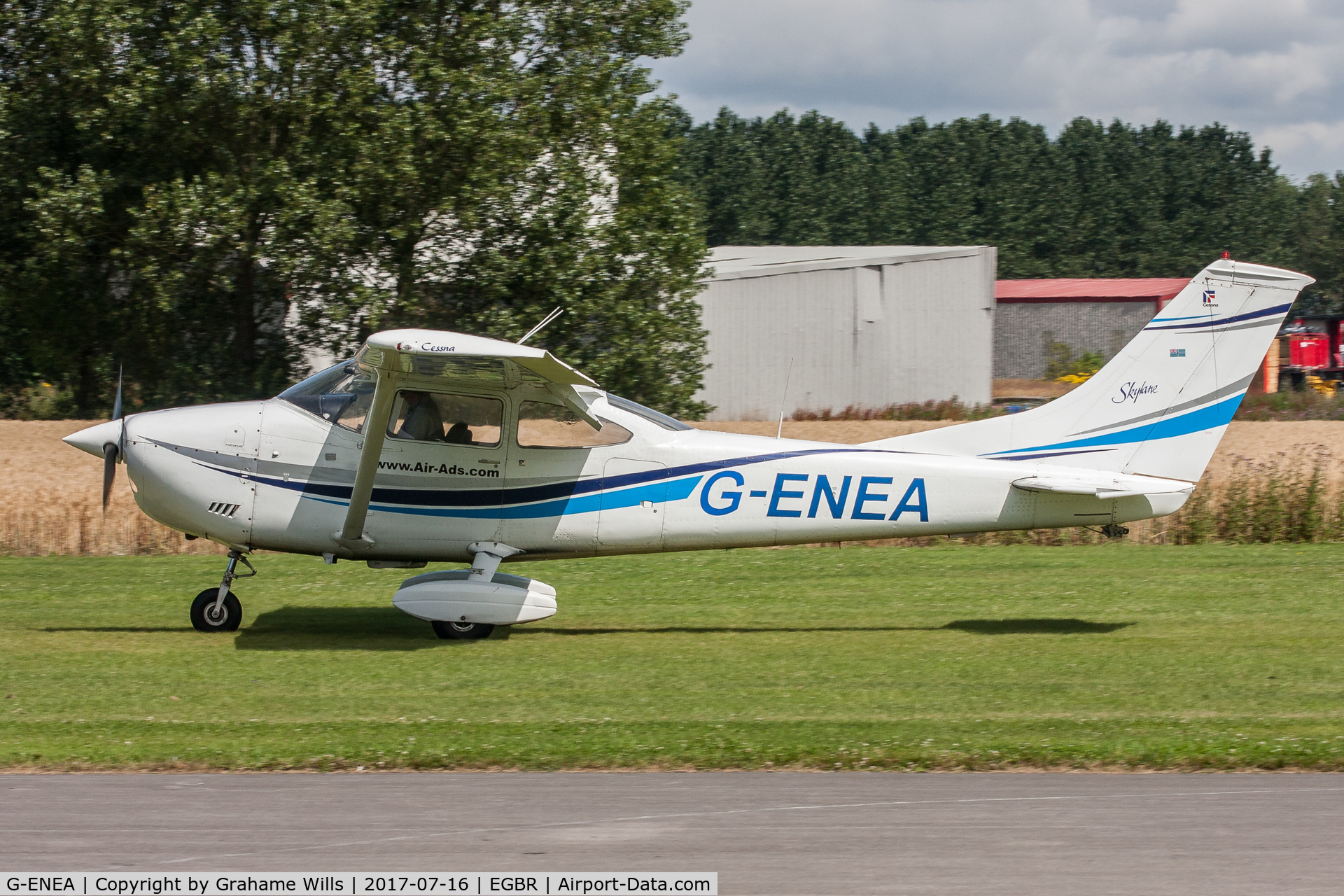 G-ENEA, 1971 Cessna 182P Skylane C/N 182-60895, Cessna 182P G-ENEA Air Ads Ltd, Breighton 16/7/17