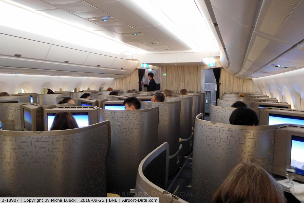 B-18907, 2017 Airbus A350-941 C/N 105, The beautiful C-class on CI's new A350-900 (AKL-BNE-TPE)