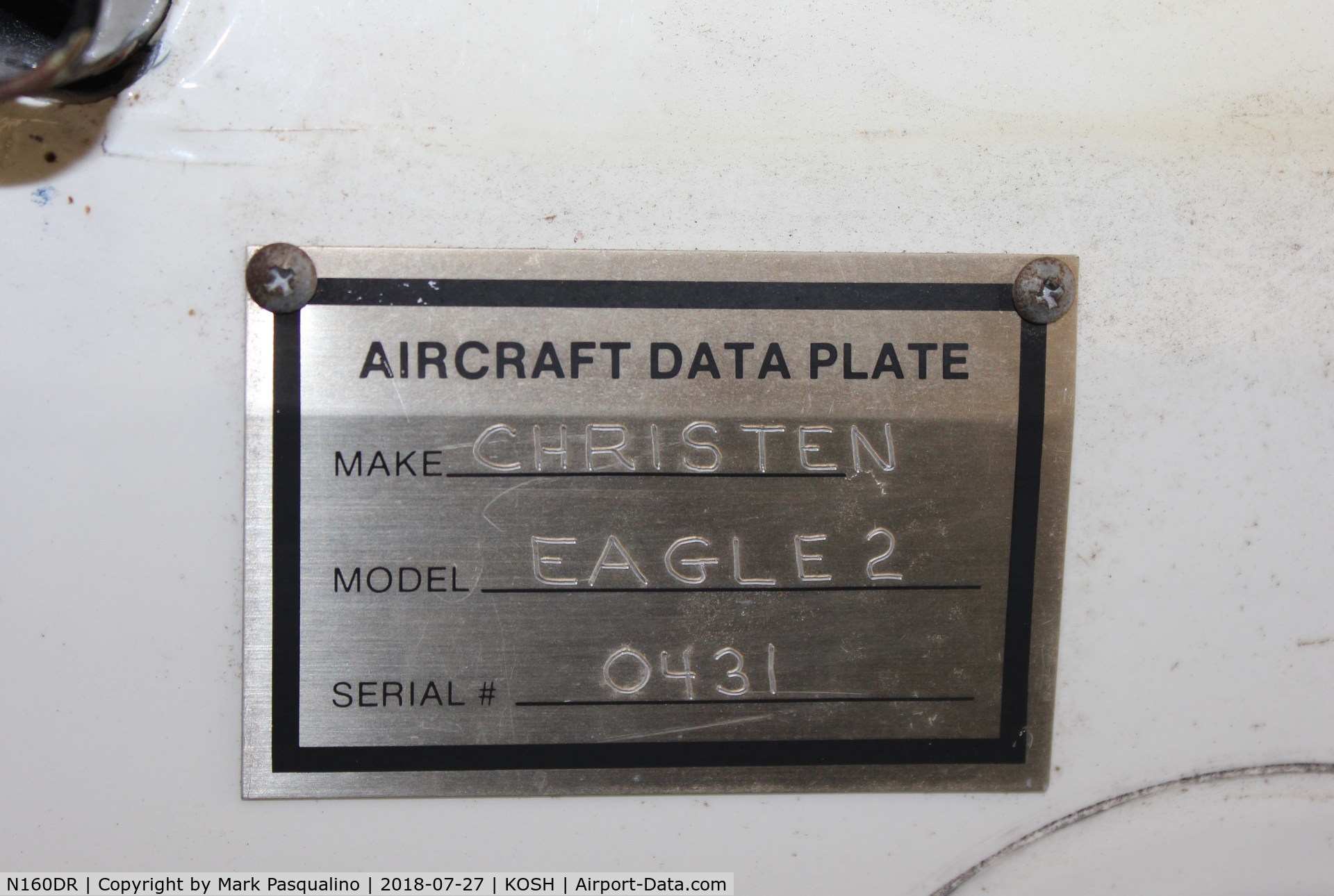 N160DR, 1992 Christen Eagle II C/N 0431, Christen Eagle II