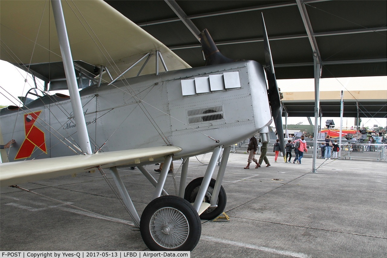 F-POST, Breguet 14P Replica C/N 150AB, Breguet 14P Replica, Static display, Bordeaux-Mérignac airport (LFBD-BOD) Open day 2017