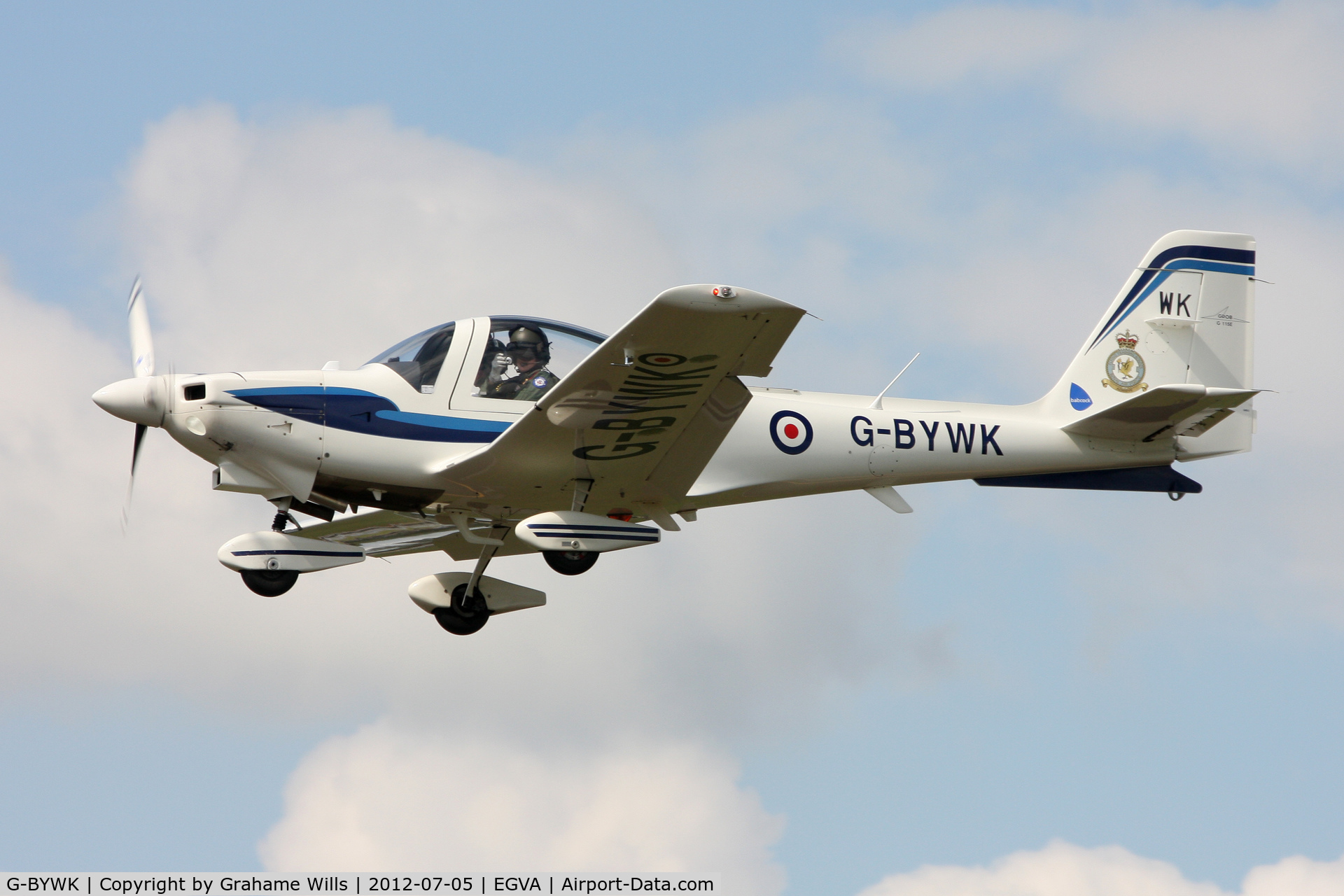 G-BYWK, 2000 Grob G-115E Tutor T1 C/N 82146/E, Grob G115E Tutor T1 G-BYWK Bristol UAS RAF, Fairford 5/7/12