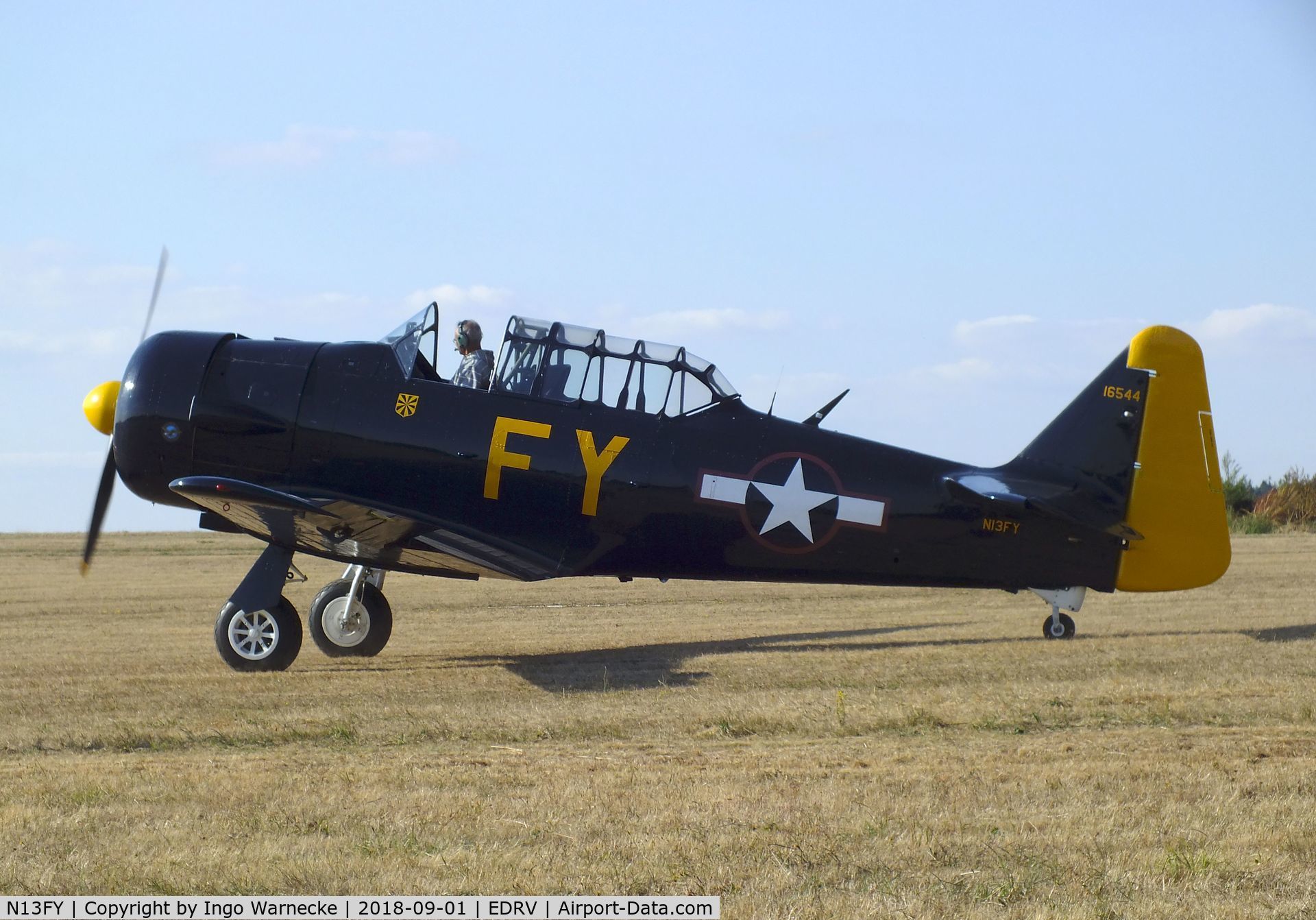 N13FY, 1942 North American AT-6A Texan C/N 78-6922, North American AT-6A Texan at the 2018 Flugplatzfest Wershofen