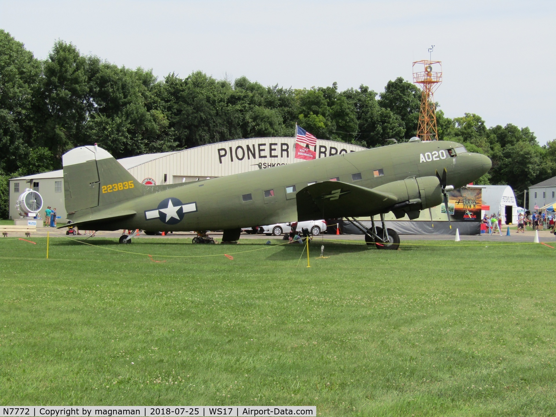 N7772, 1943 Douglas C-49K (DC-3-455) C/N 6338, based preserved DC-3 (C47)