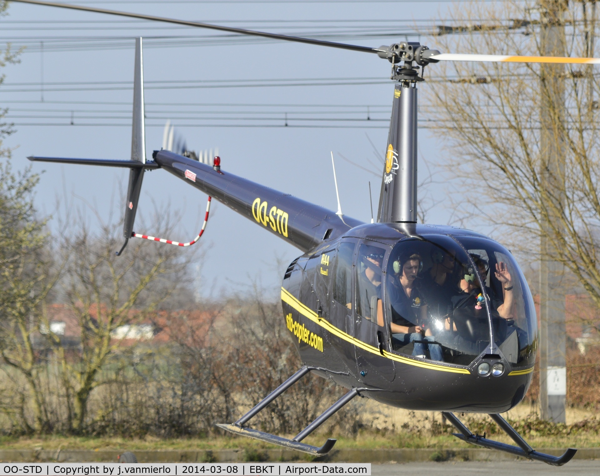 OO-STD, 2009 Robinson R44 Raven C/N 2019, Kortrijk, Wevelgem, Belgium 2014