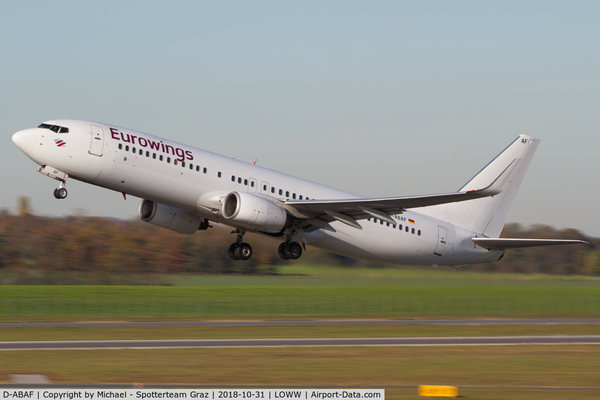 D-ABAF, 2001 Boeing 737-86J C/N 30878, LOWW - 20181031