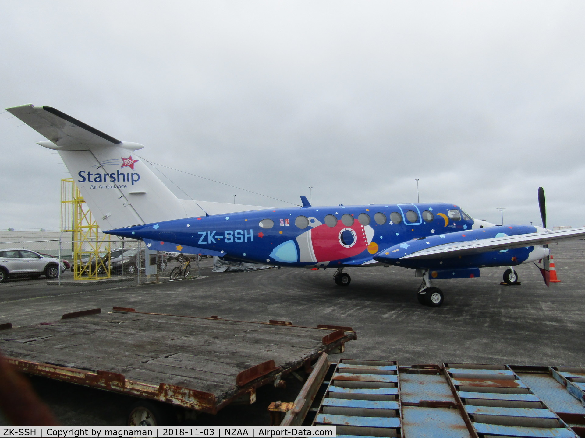 ZK-SSH, 2007 Beechcraft King Air 300 C/N FL-525, hope not used very much (starship is children's hospital in Auckland)