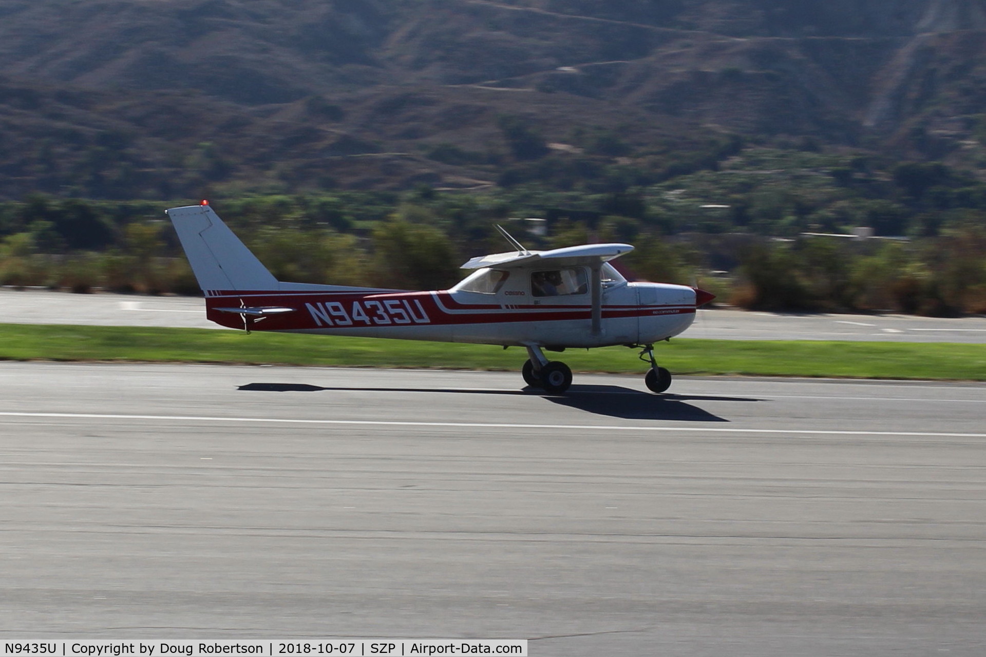 N9435U, 1976 Cessna 150M C/N 15078383, 1976 Cessna 150M, Continental O-200 100 Hp, takeoff roll Rwy 22
