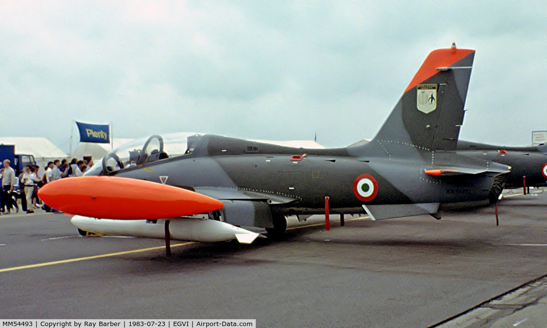 MM54493, Aermacchi MB-339A C/N 6690/085/AA041, MM54493   Aermacchi MB-339A-MLU [6690] (Italian Air Force) RAF Greenham Common~G 23/07/1983