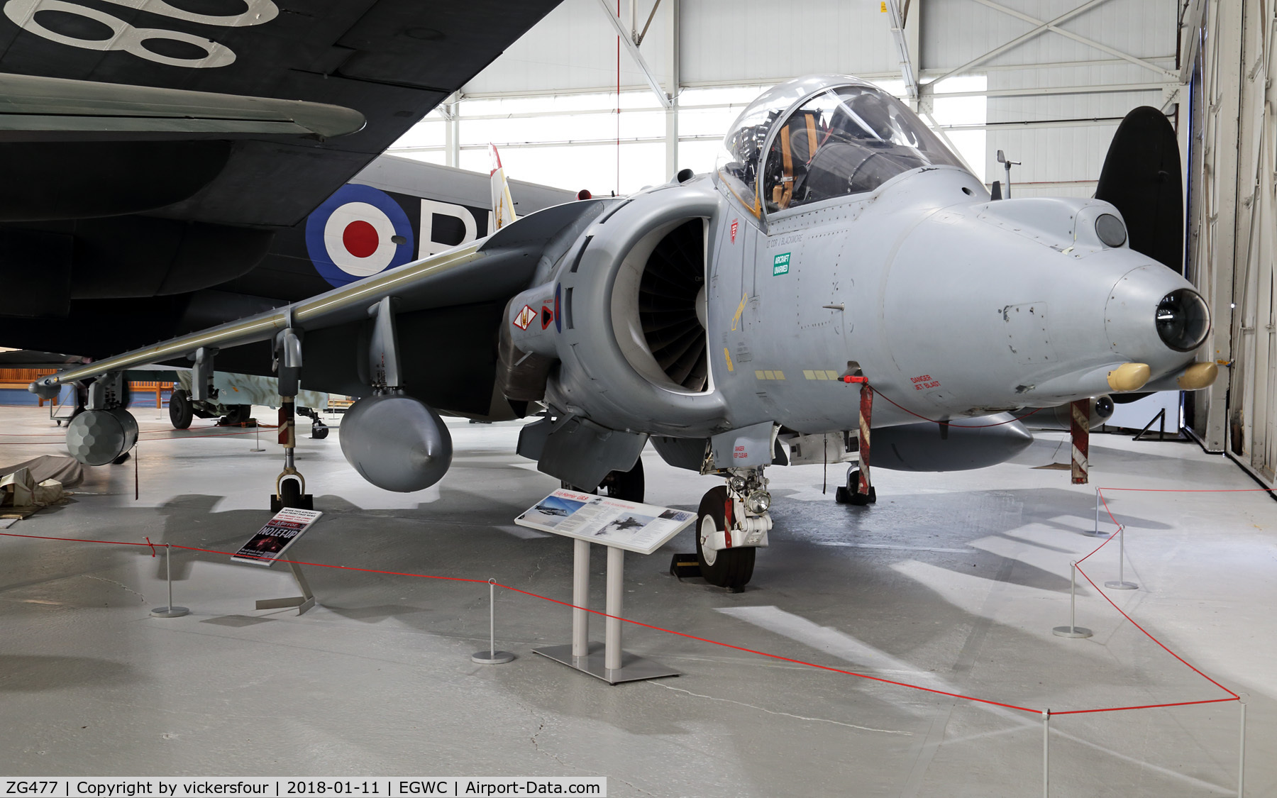 ZG477, 1990 British Aerospace Harrier GR.9A C/N P67, RAF Museum Cosford