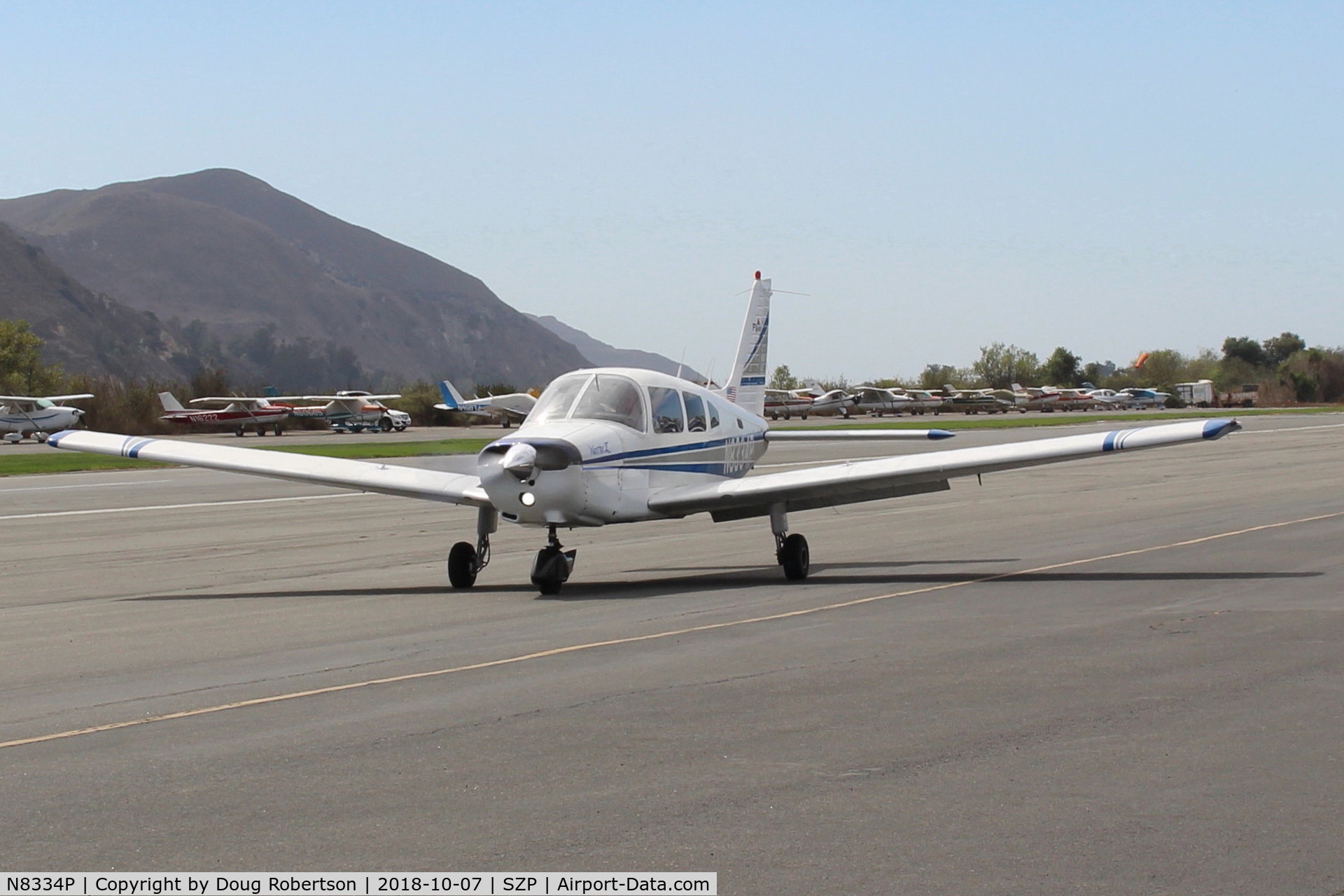 N8334P, 1981 Piper PA-28-161 C/N 28-8116149, 1981 Piper PA-28-161 WARRIOR II, Lycoming O-320-D3G 160 hp, taxi back