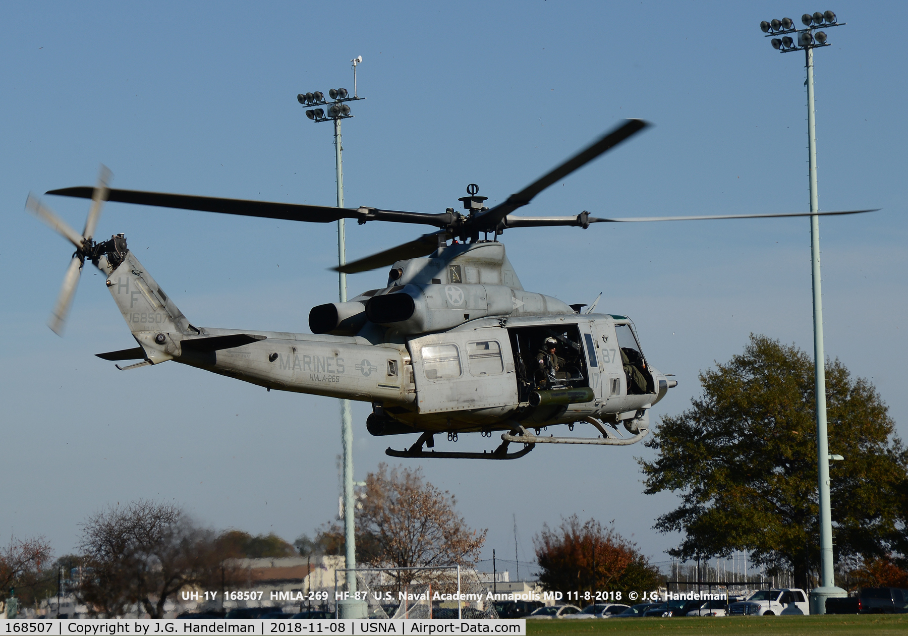 168507, Bell UH-1Y Venom C/N 55171/Y83, Returning to base.
