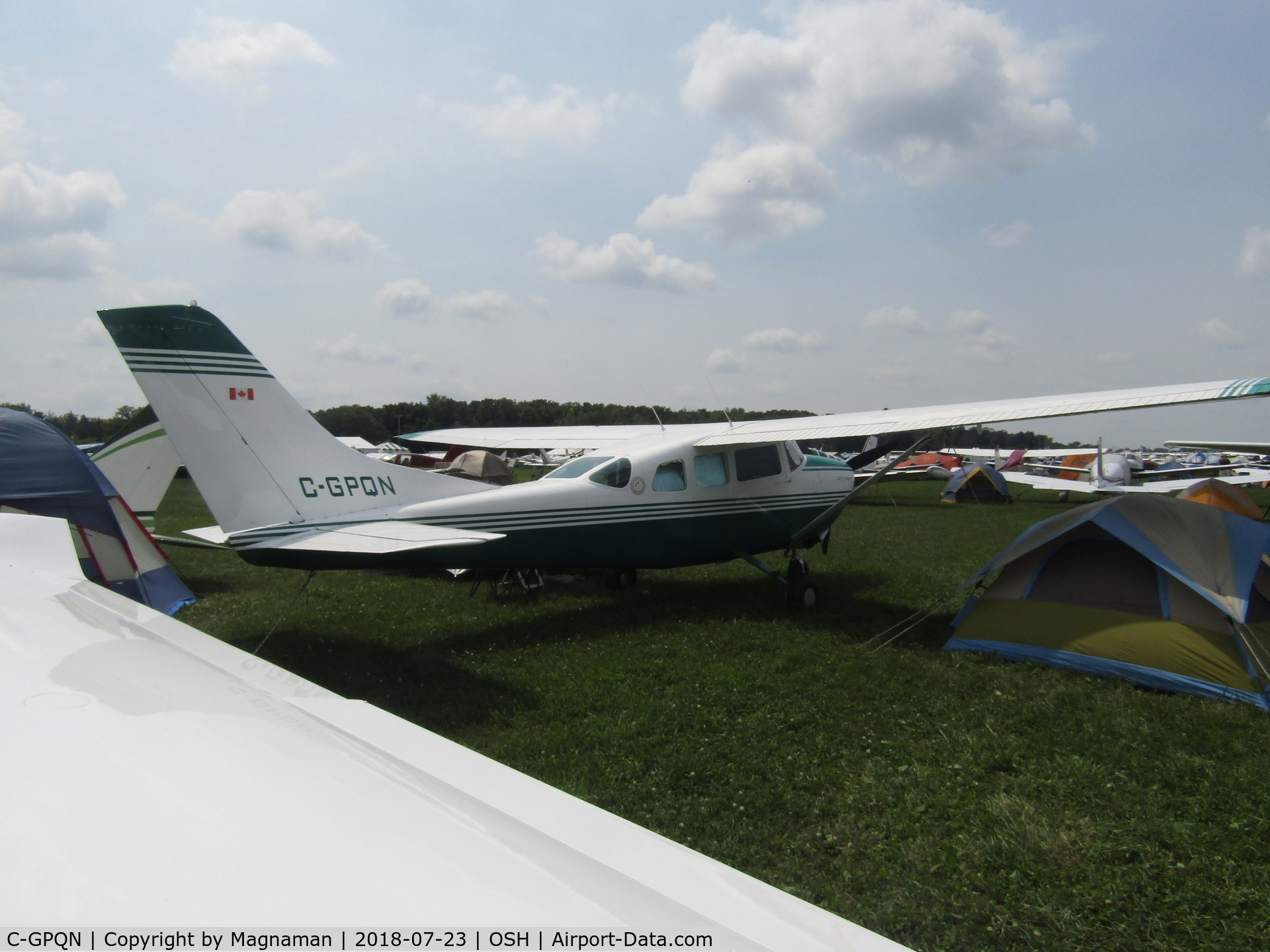 C-GPQN, 1962 Cessna 210C C/N 21058094, from dark side!