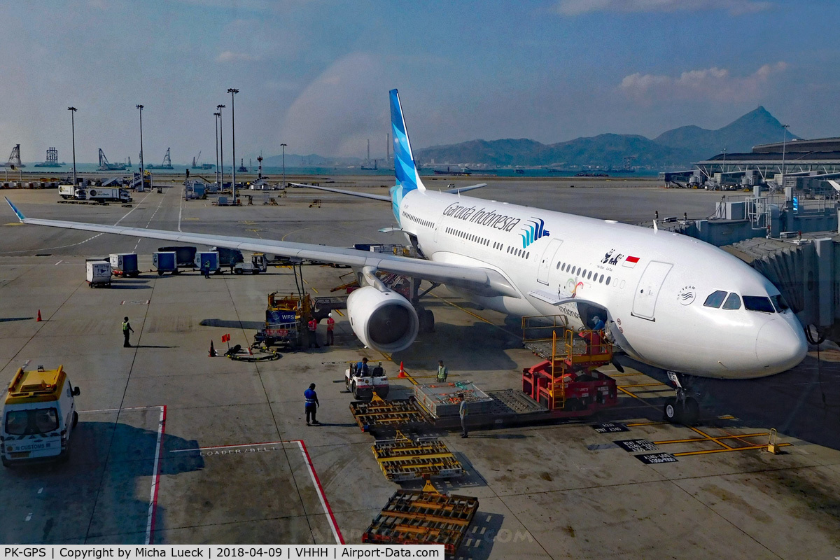 PK-GPS, 2013 Airbus A330-243 C/N 1474, At Hong Kong