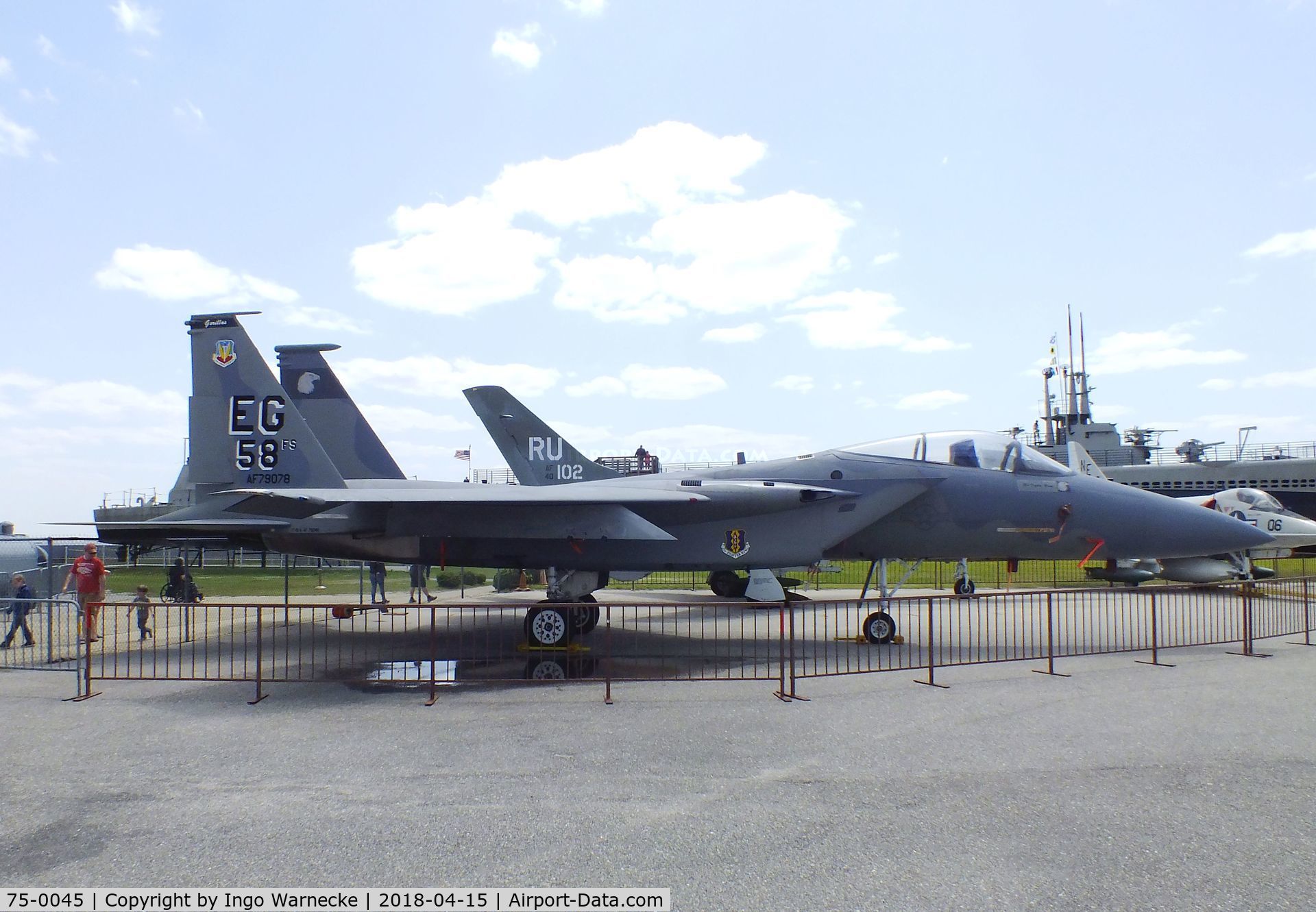 75-0045, 1975 McDonnell Douglas F-15A-13-MC Eagle C/N 145/A125, McDonnell Douglas F-15A Eagle at the USS Alabama Battleship Memorial Park, Mobile AL