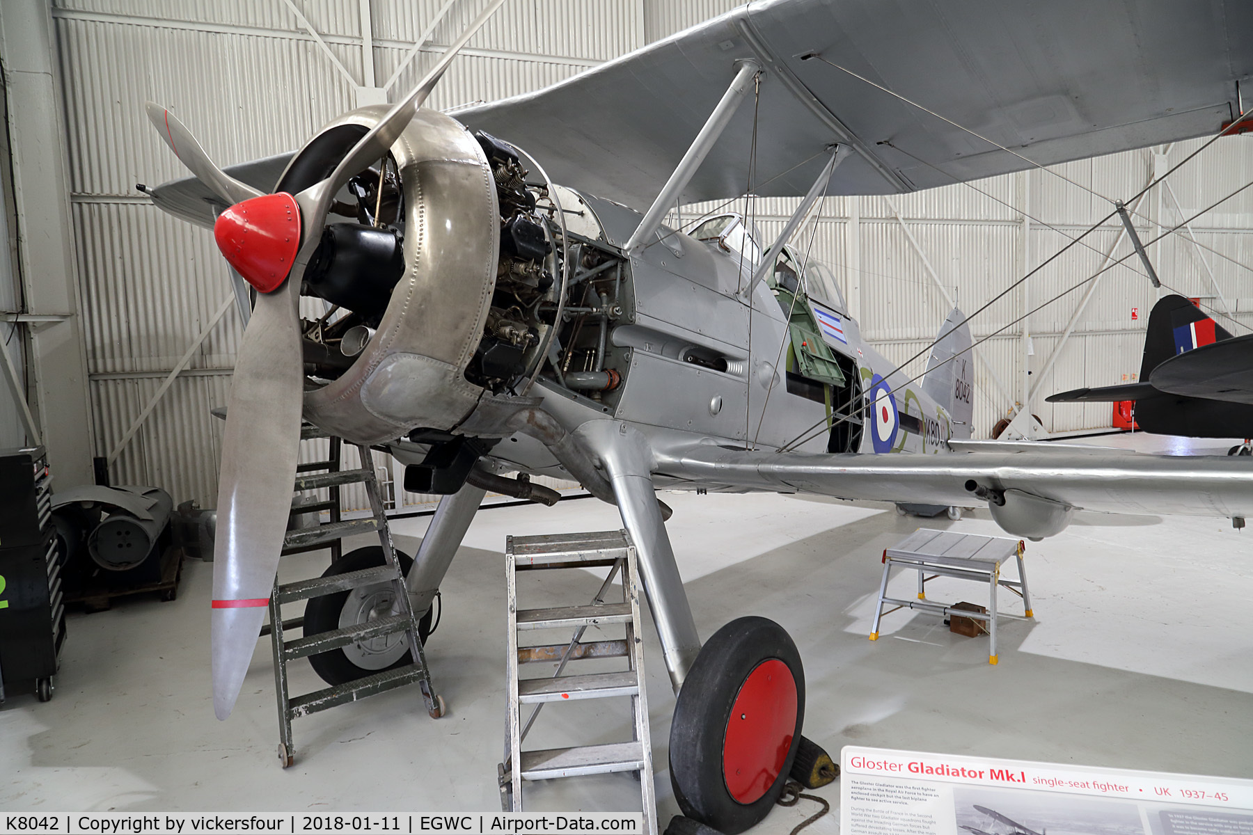K8042, Gloster Gladiator Mk1 C/N Not found K8042, RAF Museum Cosford