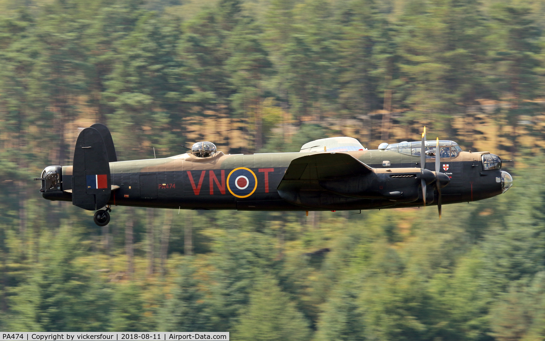PA474, 1945 Avro 683 Lancaster B1 C/N VACH0052/D2973, LFA8. Derwent Valley, Derbyshire.